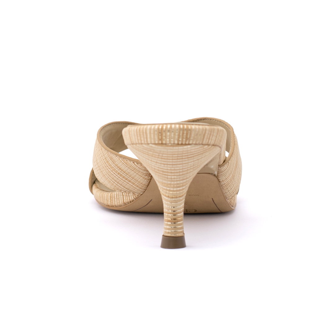 Premium Leather Slide Slippers with Metal Buckle